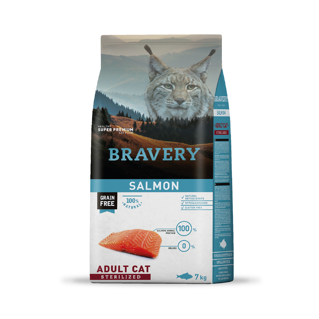 BRAVERY CAT ADULTO STERELIZED SALMON 7KG