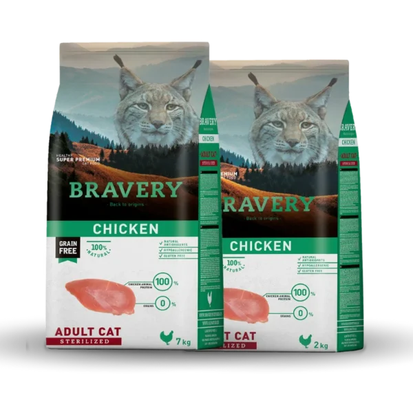 BRAVERY CAT ADULTO STERILIZED CHICKEN 7KG