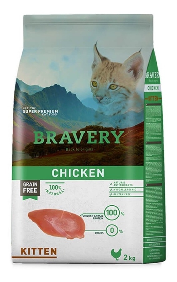 BRAVERY CAT KITTEN POLLO 2KG