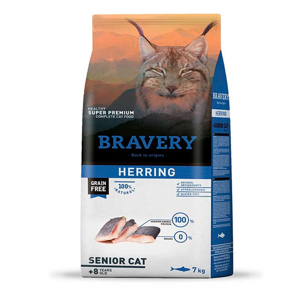 BRAVERY CAT SENIOR HERRING 7KG