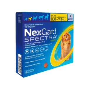 NEXGARD SPECTRA 3.6-7.5KG 3 COMPRIMIDOS
