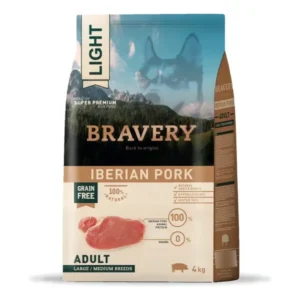 BRAVERY DOG ADULTO MEDIUM LARGE IBERIAN PORK LIGHT 4KG