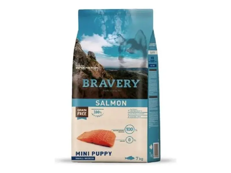 BRAVERY DOG PUPPY MINI SALMON 7KG