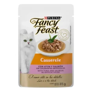 POUCH FANCY FEATS CASSEROLE ATUN Y SALMON 85G