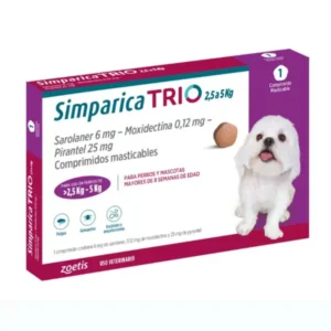 SIMPARICA TRIO 2,5-5KG 1 COMP
