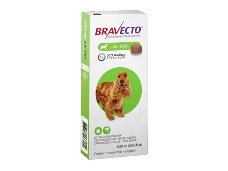 BRAVECTO CANINO 500MG 10-20KG